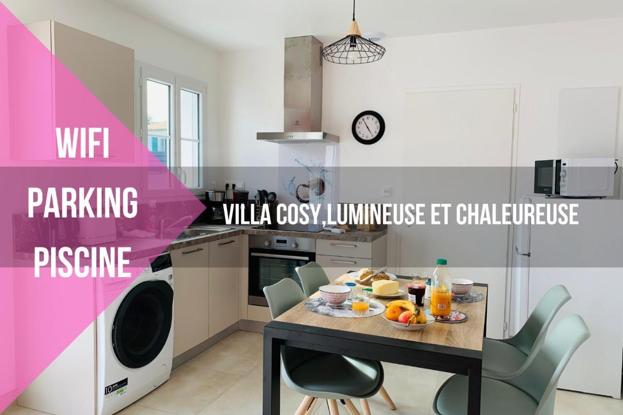 Le Mousse Maison Avec Piscine/Parking/Wifi/Plages 5Kms Les Mathes Luaran gambar